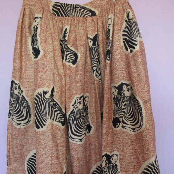 Anthropologie Sika Zora Zebra A-Line Midi Skirt Size 6 - Picture 4 of 6